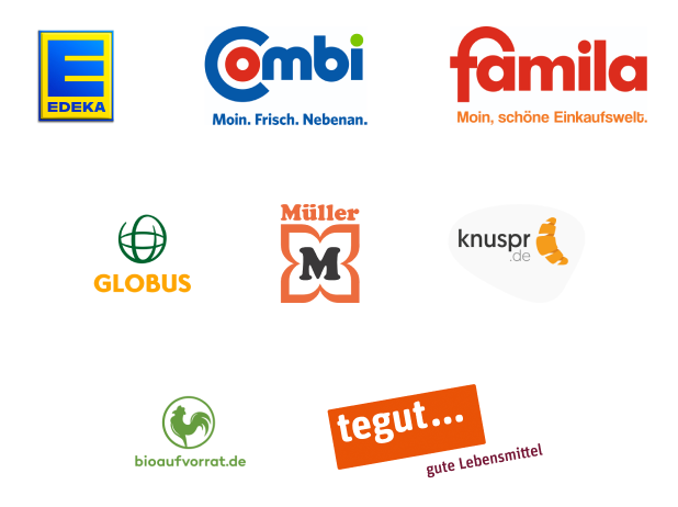 Logos ausgewählter Alnatura Handelspartner